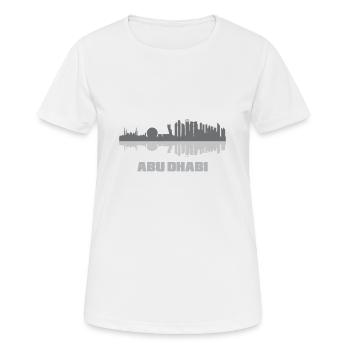 abu dhabi1 F - T-shirt respirant Femme - blanc - Devant - AI Model Female 172 dark (172cm)