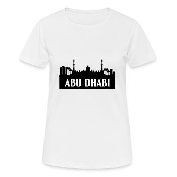 Abu Dhabi F - T-shirt respirant Femme - blanc - Devant - AI Model Female 172 dark (172cm)
