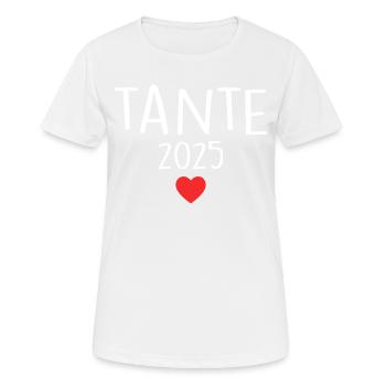 Ich werde eine Tante sein - eine zukünftige Tante - Frauen T-Shirt atmungsaktiv - Weiß - Vorne - AI Model Female 172 dark (172cm)