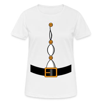 Père Noël - Santa Claus - Christmas - xmas - T-shirt respirant Femme - blanc - Devant - AI Model Female 172 dark (172cm)