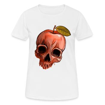 Crâne d'Apple - T-shirt respirant Femme - blanc - Devant - AI Model Female 172 dark (172cm)