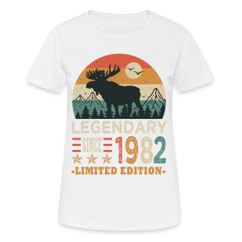1982 legendäres Jubiläum geboren 1982 - Frauen T-Shirt atmungsaktiv - Weiß - Vorne - AI Model Female 172 dark (172cm)