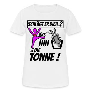 Gewalt gegen Frauen - Frauen T-Shirt atmungsaktiv - Weiß - Vorne - AI Model Female 172 dark (172cm)