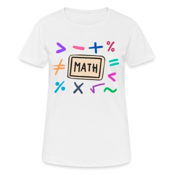 Symboles mathématiques pour les élèves et les parents - T-shirt respirant Femme - blanc - Devant - AI Model Female 172 dark (172cm)