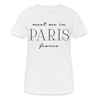 Rencontrez-moi à Paris, France - T-shirt respirant Femme - blanc - Devant - AI Model Female 172 dark (172cm)