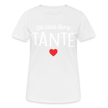 Ich werde eine Tante sein - eine zukünftige Tante - Frauen T-Shirt atmungsaktiv - Weiß - Vorne - AI Model Female 172 dark (172cm)