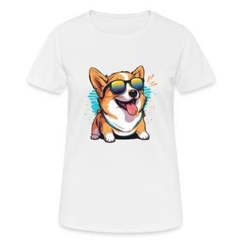 Chien mignon Propriétaire Chien Chien Chien mignon - T-shirt respirant Femme - blanc - Devant - AI Model Female 172 dark (172cm)