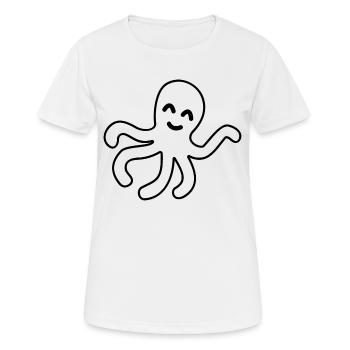 tintenfisch giant octopus krake kalmar sepien fish - Frauen T-Shirt atmungsaktiv - Weiß - Vorne - AI Model Female 172 dark (172cm)
