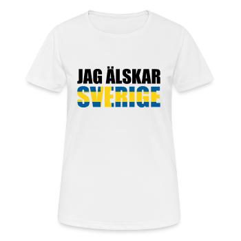 Jag Älskar Sverige - Women's Breathable T-Shirt - white - Front - AI Model Female 172 dark (172cm)
