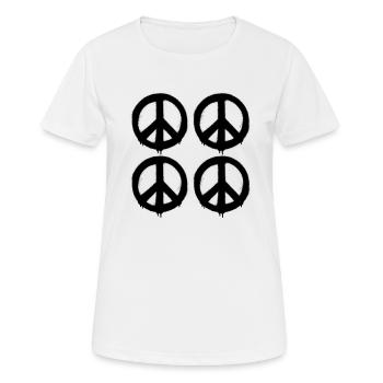 World Peace, Peace, World Peace hoodies, World Pea - T-shirt respirant Femme - blanc - Devant - AI Model Female 172 dark (172cm)