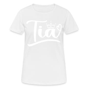 Best Tia Ever Aunt Leopard Print Mothers Day Tia - Women's Breathable T-Shirt - white - Front - AI Model Female 172 dark (172cm)