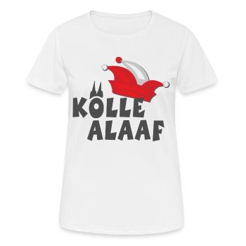 Alaaf Koelle Alaaf02 - Frauen T-Shirt atmungsaktiv - Weiß - Vorne - AI Model Female 172 dark (172cm)