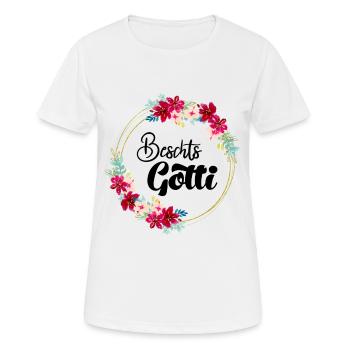 Beschts GottiTaufpatin Schweiz Patentante - Frauen T-Shirt atmungsaktiv - Weiß - Vorne - AI Model Female 172 dark (172cm)