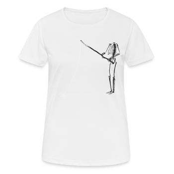 PÊCHEUR SANS TÊTE - T-shirt respirant Femme - blanc - Devant - AI Model Female 172 dark (172cm)