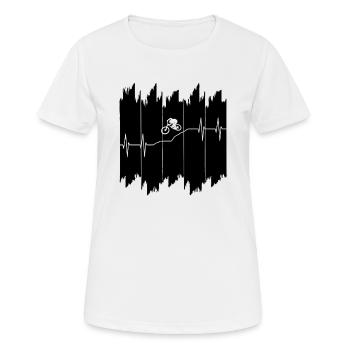 Downhill - Frauen T-Shirt atmungsaktiv - Weiß - Vorne - AI Model Female 172 dark (172cm)