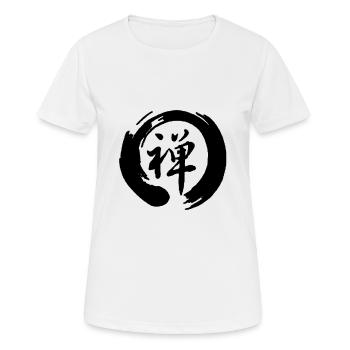 Buddha Buddhismus Dhyana Buddhismus Sonne T-Shirt - Frauen T-Shirt atmungsaktiv - Weiß - Vorne - AI Model Female 172 dark (172cm)