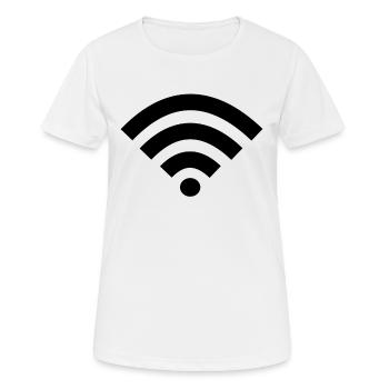Wi-Fi WIFi Internet Nerd Geek Design Gift - Women's Breathable T-Shirt - white - Front - AI Model Female 172 dark (172cm)