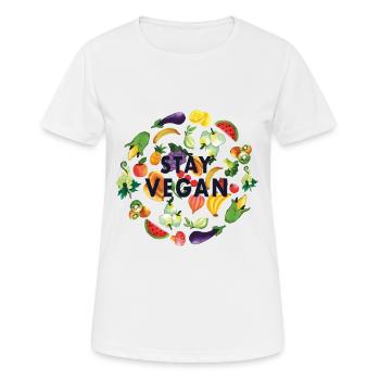 Vegan T-Shirt | Food | Fruit | No meat | - Women's Breathable T-Shirt - white - Front - AI Model Female 172 dark (172cm)
