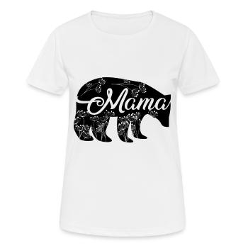 Maman Ours Grossesse Cadeau Fête des Mères - T-shirt respirant Femme - blanc - Devant - AI Model Female 172 dark (172cm)