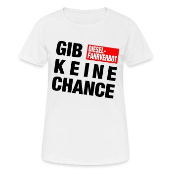 Diesel - Fahrverbot - Frauen T-Shirt atmungsaktiv - Weiß - Vorne - AI Model Female 172 dark (172cm)