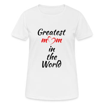 La plus grande maman dans le monde - T-shirt respirant Femme - blanc - Devant - AI Model Female 172 dark (172cm)