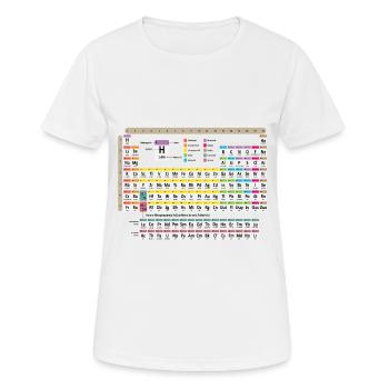 Periodensystem der Elemente Chemiker/Physiker Nerd - Frauen T-Shirt atmungsaktiv - Weiß - Vorne - AI Model Female 172 dark (172cm)
