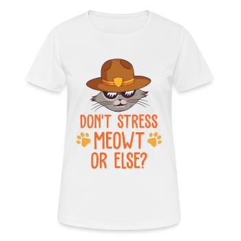 chat Chat - T-shirt respirant Femme - blanc - Devant - AI Model Female 172 dark (172cm)