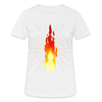 Feu feu Brûlant chaud - T-shirt respirant Femme - blanc - Devant - AI Model Female 172 dark (172cm)