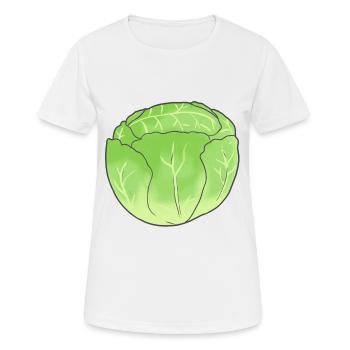 Eisbergsalat Kohl Gemüse Bio Vegetarisch Garten - Frauen T-Shirt atmungsaktiv - Weiß - Vorne - AI Model Female 172 dark (172cm)