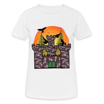 Mittelalter Ritter Festung Schloss Märchen Kinder - Frauen T-Shirt atmungsaktiv - Weiß - Vorne - AI Model Female 172 dark (172cm)