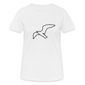 Mouette maritime - T-shirt respirant Femme - blanc - Devant - AI Model Female 172 dark (172cm)