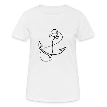 Ancre maritime - T-shirt respirant Femme - blanc - Devant - AI Model Female 172 dark (172cm)