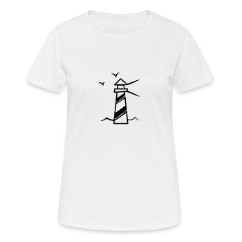 Phare maritime - T-shirt respirant Femme - blanc - Devant - AI Model Female 172 dark (172cm)