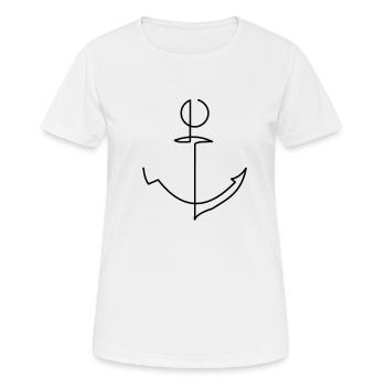 Ancre maritime - T-shirt respirant Femme - blanc - Devant - AI Model Female 172 dark (172cm)