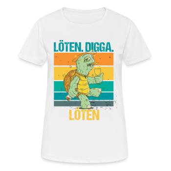 Löten Digga löten Biertrinker auf Sauftour - Frauen T-Shirt atmungsaktiv - Weiß - Vorne - AI Model Female 172 dark (172cm)