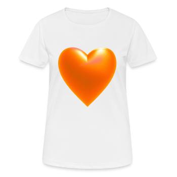 Heart orange gift idea - Women's Breathable T-Shirt - white - Front - AI Model Female 172 dark (172cm)