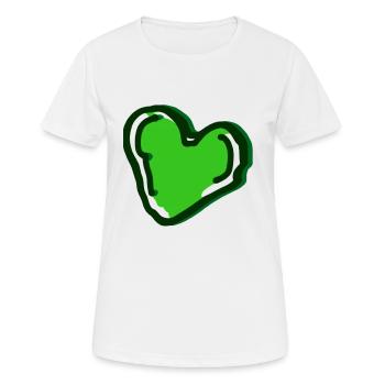 Herz grün Geschenkidee - Frauen T-Shirt atmungsaktiv - Weiß - Vorne - AI Model Female 172 dark (172cm)