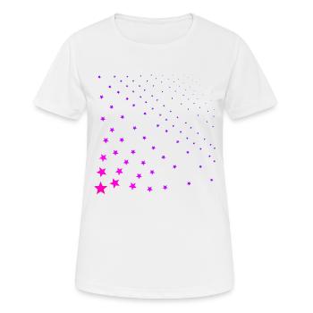 Rosa Sterne Pink Geschenkidee - Frauen T-Shirt atmungsaktiv - Weiß - Vorne - AI Model Female 172 dark (172cm)