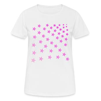 Sterne rosa pink rosarot Geschenkidee - Frauen T-Shirt atmungsaktiv - Weiß - Vorne - AI Model Female 172 dark (172cm)