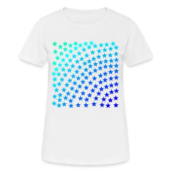 Étoile vert turquoise bleu idée cadeau - T-shirt respirant Femme - blanc - Devant - AI Model Female 172 dark (172cm)