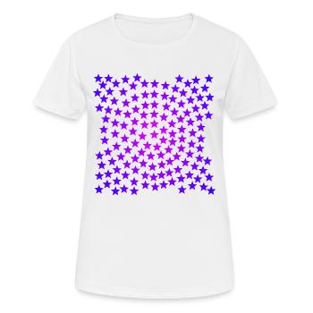 Sterne rosa lila violett pink Geschenkidee - Frauen T-Shirt atmungsaktiv - Weiß - Vorne - AI Model Female 172 dark (172cm)