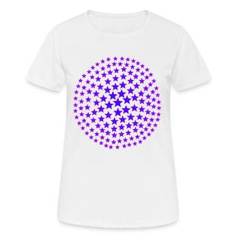 Sterne lila rosa pink violett Geschenkidee - Frauen T-Shirt atmungsaktiv - Weiß - Vorne - AI Model Female 172 dark (172cm)