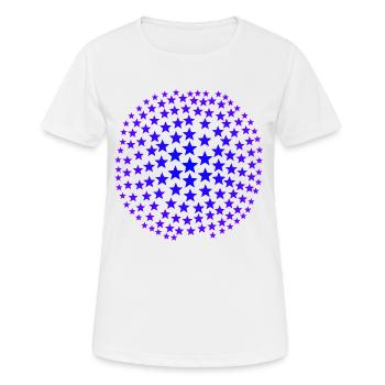 Sterne blau lila Geschenkidee - Frauen T-Shirt atmungsaktiv - Weiß - Vorne - AI Model Female 172 dark (172cm)