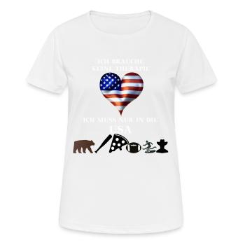 USA Geschenkidee Amerika lustig Therapie witzig - Frauen T-Shirt atmungsaktiv - Weiß - Vorne - AI Model Female 172 dark (172cm)