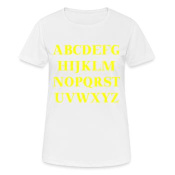 ABC Alphabet Geschenkidee - Frauen T-Shirt atmungsaktiv - Weiß - Vorne - AI Model Female 172 dark (172cm)