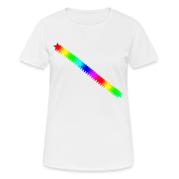 Sterne bunt Regenbogen Geschenkidee - Frauen T-Shirt atmungsaktiv - Weiß - Vorne - AI Model Female 172 dark (172cm)