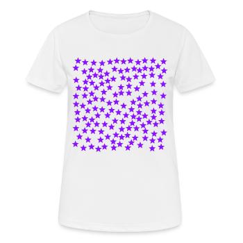 Idée cadeau étoile violette violette - T-shirt respirant Femme - blanc - Devant - AI Model Female 172 dark (172cm)