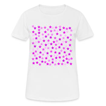 Étoiles Rose Rose Rose Idée Cadeau Rose - T-shirt respirant Femme - blanc - Devant - AI Model Female 172 dark (172cm)