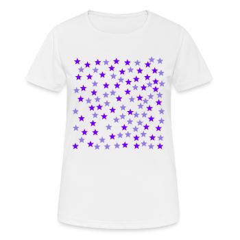 Stars Purple Violet Lavender Gift Idea - Women's Breathable T-Shirt - white - Front - AI Model Female 172 dark (172cm)