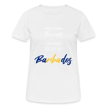 Barbados Geschenkidee lustiger Spruch Therapie - Frauen T-Shirt atmungsaktiv - Weiß - Vorne - AI Model Female 172 dark (172cm)